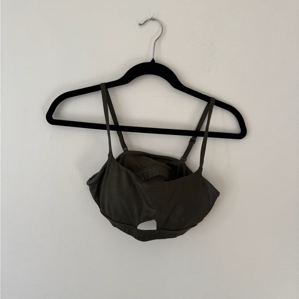 Aerie Olive Green Active Crop Top